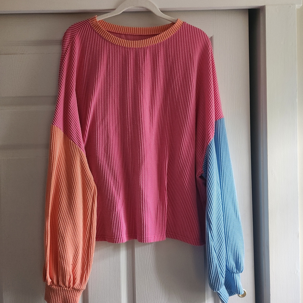 👻 5 For 25 Vibrant Striped Long Sleeve Top